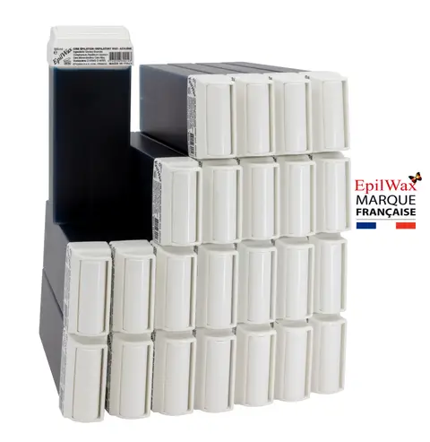 Lot de 24 roll-on de cire au Potassium et Azuléne pour les jambes