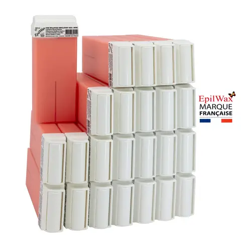 Lot de 24 roll-on de cire Rose pour Visage